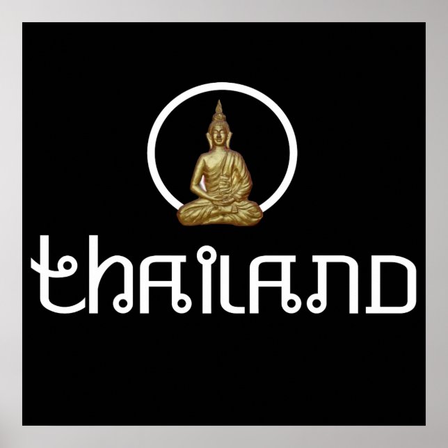 Thailand Guld Statue Poster (Framsidan)