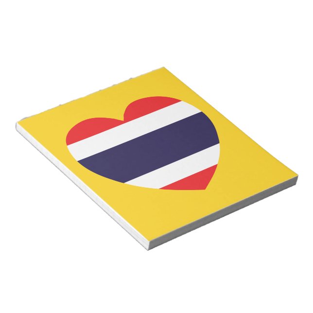 Thailand Heart Flagga Anteckningsblock (Vinklad)