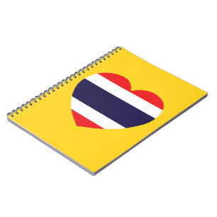 Thailand Heart Flagga Anteckningsbok
