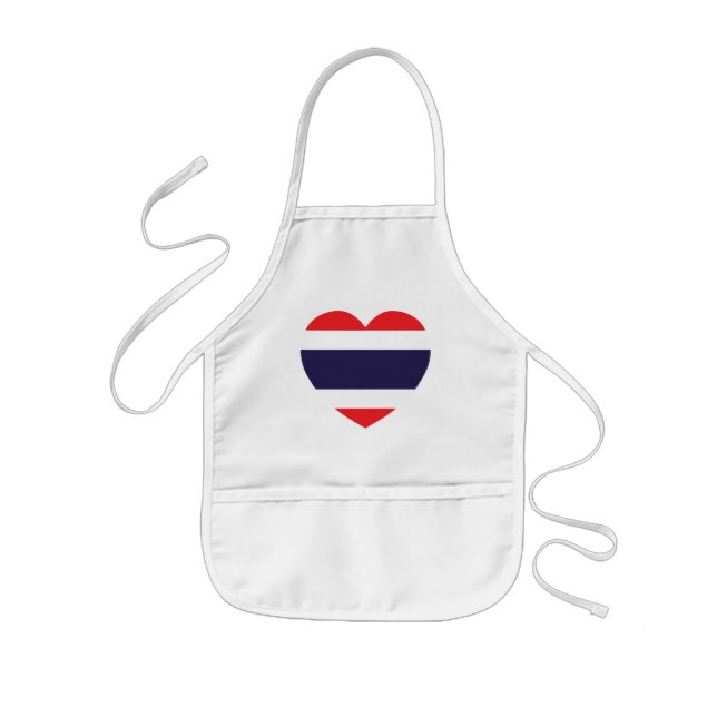 Thailand Heart Flagga Barnförkläde (Framsidan)