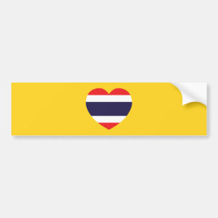 Thailand Heart Flagga Bildekal