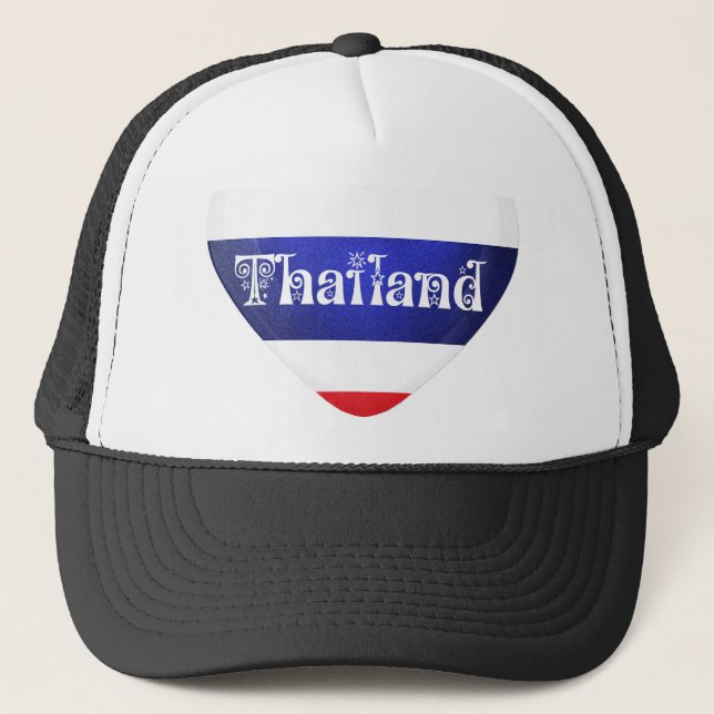 Thailand Heart Flagga Keps (Framsida)