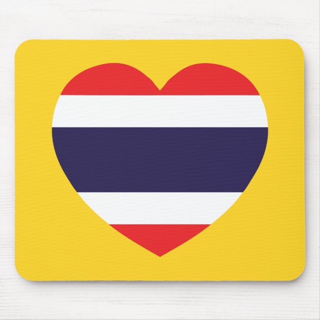 Thailand Heart Flagga Musmatta (Framsidan)