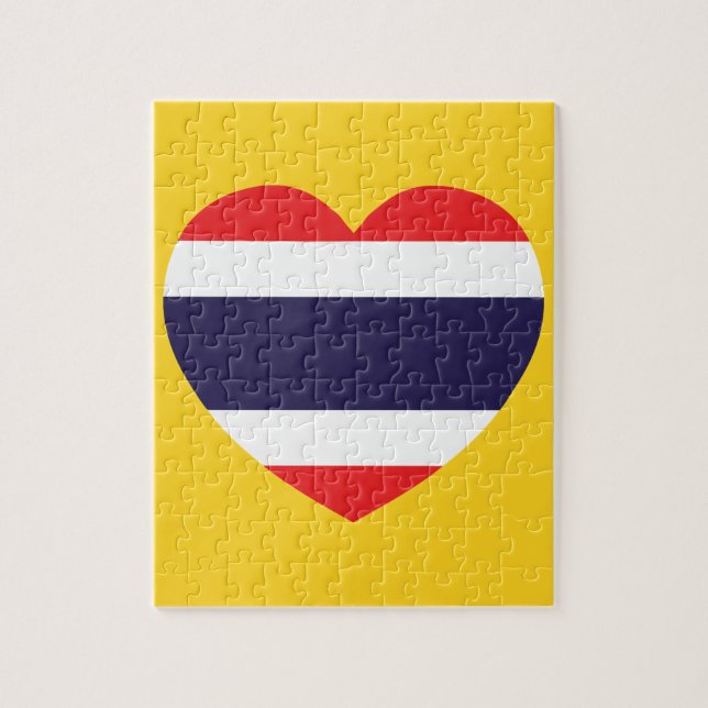 Thailand Heart Flagga Pussel (Vertikal)