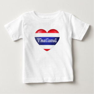 Thailand Heart Flagga T Shirt