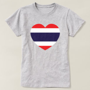 Thailand Heart Flagga T-shirt