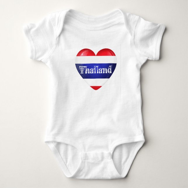 Thailand Heart Flagga Tee (Framsida)