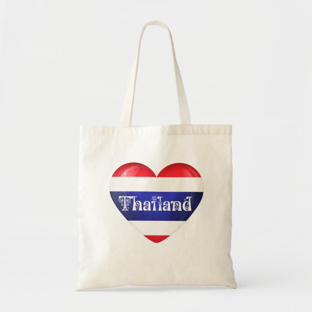 Thailand Heart Flagga Tygkasse (Framsidan)
