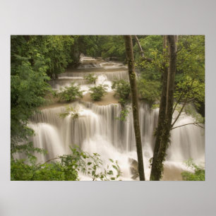 Thailand, Huai Mae Khamin vattenfall Poster