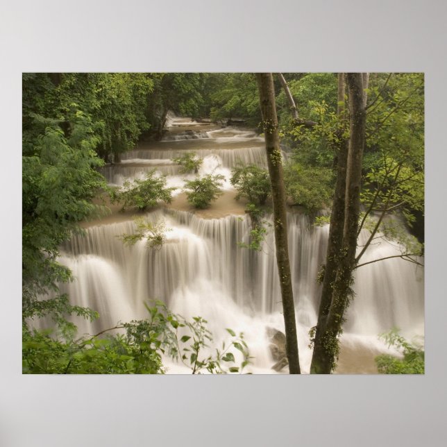 Thailand, Huai Mae Khamin Waterfall Poster (Framsidan)