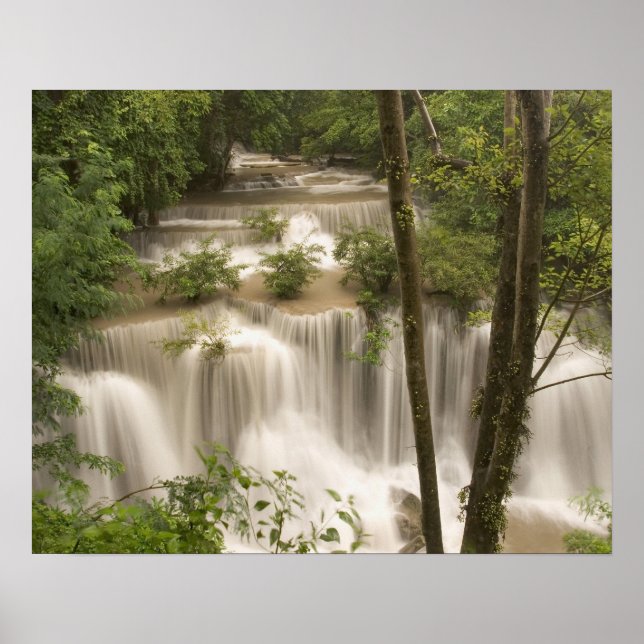 Thailand, Huai Mae Khamin Waterfall Poster (Framsidan)
