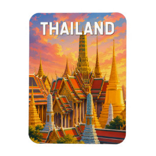 Thailand Illustration Resa Konst Vintage Magnet