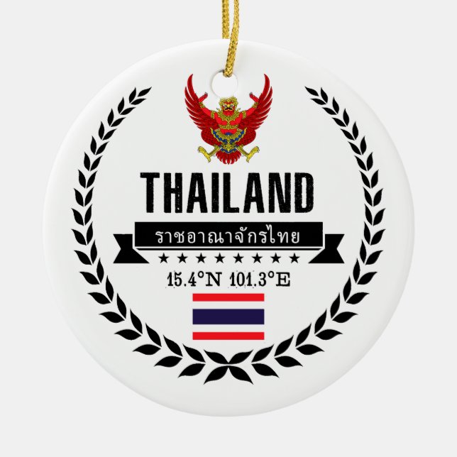 Thailand Julgransprydnad Keramik (Framsidan)