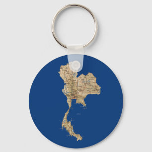 Thailand karta Keychain Nyckelring