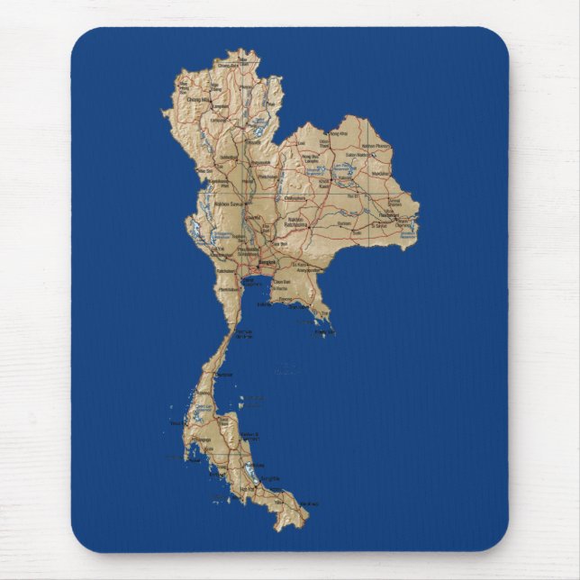 Thailand karta Mousepad Musmatta (Framsidan)
