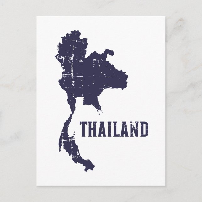 Thailand karta vykort (Framsida)