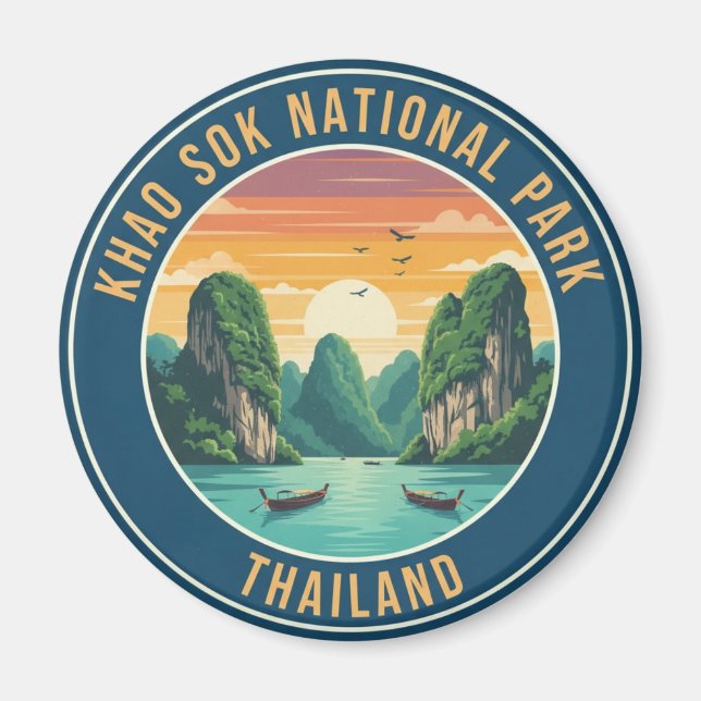 Thailand Khao Sok National Park Travel Magnet (Framsidan)