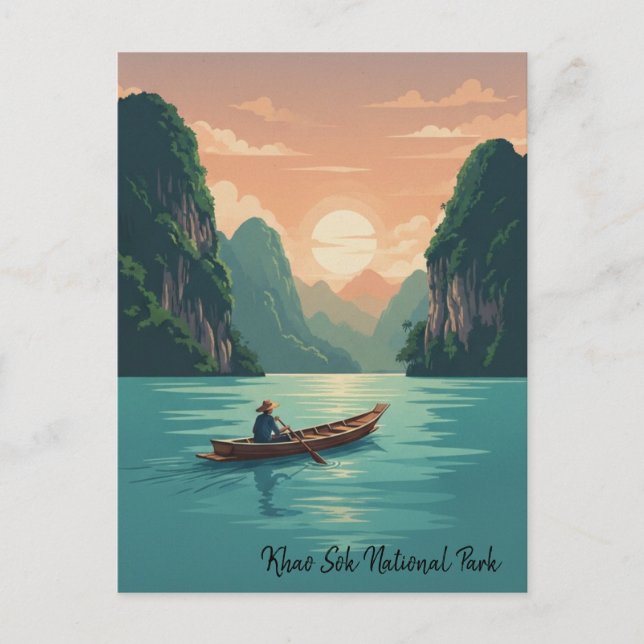 Thailand Khao Sok Nationalpark Resa Vykort (Framsida)