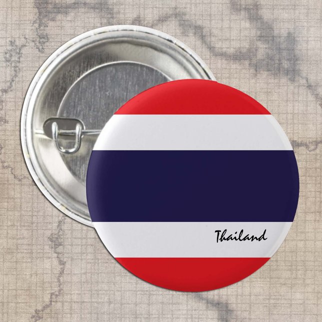 Thailand, knapp, patriotisk thailändska Flagga mod Knapp (Skapare uppladdad)