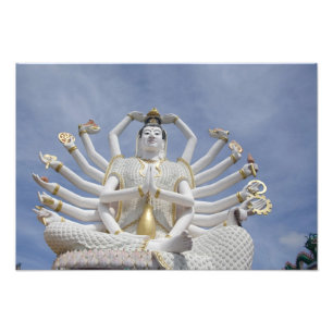 Thailand, Ko Samui (även Koh Samui). Wat Plai 3 Fototryck
