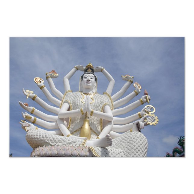 Thailand, Ko Samui (även Koh Samui). Wat Plai 3 Fototryck (Framsidan)