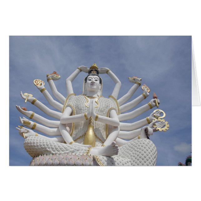 Thailand, Ko Samui (även Koh Samui). Wat Plai 3 Hälsningskort (Framsidan Horizontal)