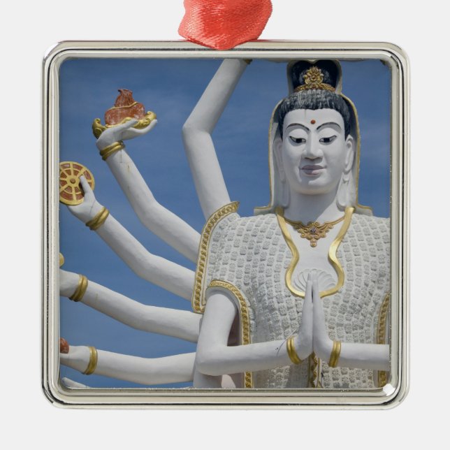 Thailand, Ko Samui (även Koh Samui). Wat Plai Julgransprydnad Metall (Framsidan)