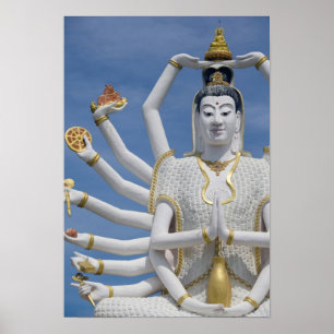 Thailand, Ko Samui (även Koh Samui). Wat Plai Poster