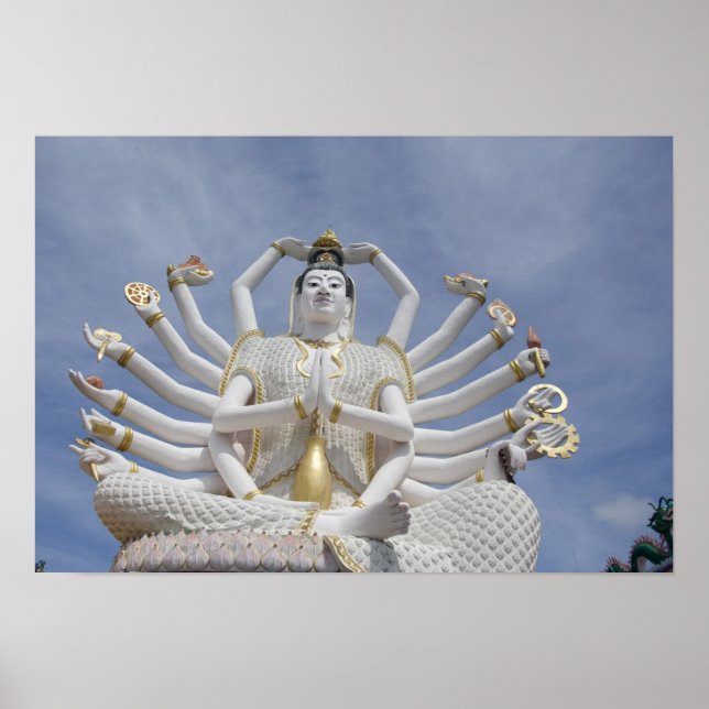 Thailand, Ko Samui (även Koh Samui). Wat Plai Poster (Framsidan)