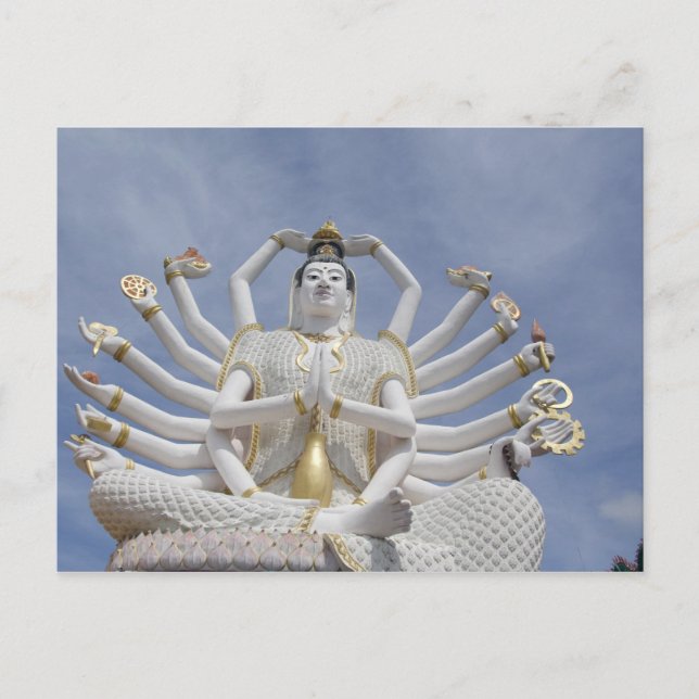 Thailand, Ko Samui eller Koh Samui). Wat Plai 3 Vykort (Framsida)