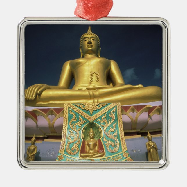 Thailand, Koh Samui-ön. Stor Buddha. Julgransprydnad Metall (Framsidan)