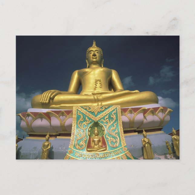 Thailand, Koh Samui-ön. Stor Buddha. Vykort (Framsida)