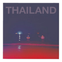 Thailand Koh Tao Strand vid Natt Canvastryck