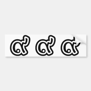 Thailand Lucky Number 9 / nio / ๙ (Gao/Kao) Thai Bildekal