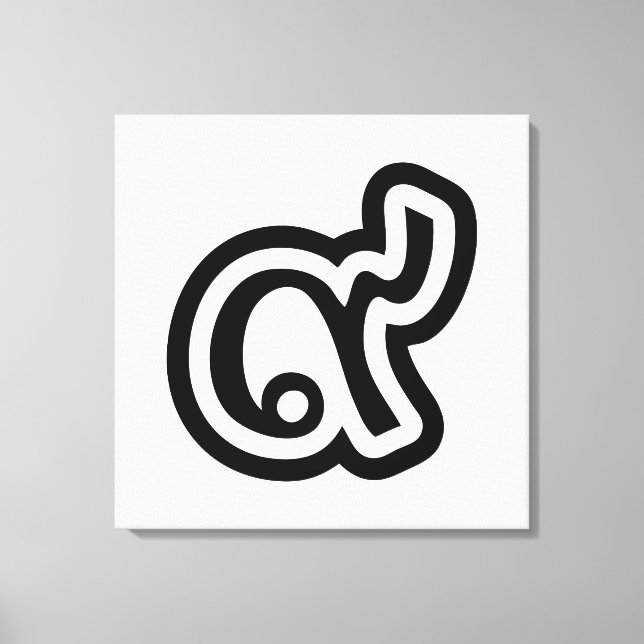 Thailand Lucky Number 9 / nio / ๙ (Gao/Kao) Thai Canvastryck (Framsida)