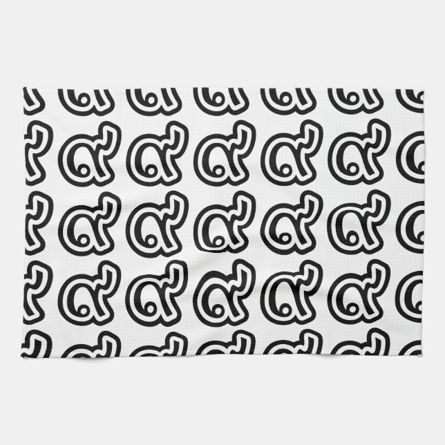 Thailand Lucky Number 9 / nio / ๙ (Gao/Kao) Thai Kökshandduk (Horisontell)