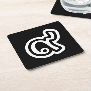 Thailand Lucky Number 9 / nio / ๙ (Gao/Kao) Thai Underlägg Papper Kvadrat
