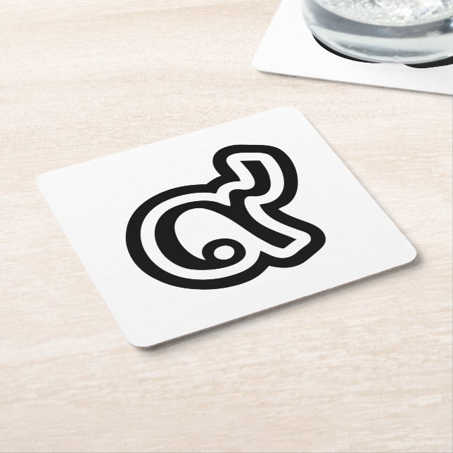 Thailand Lucky Number 9 / nio / ๙ (Gao/Kao) Thai Underlägg Papper Kvadrat (Vinklad)