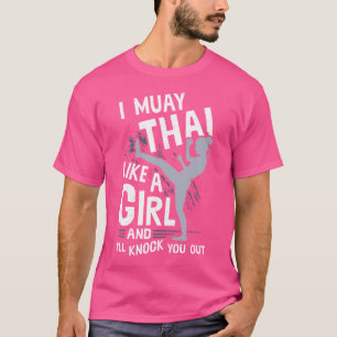 Thailand Mma Thai Boxing Muay Thai Girl Kickboxing T Shirt