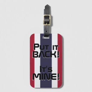 Thailand National Flagga Funny Patriotic Bagagebricka