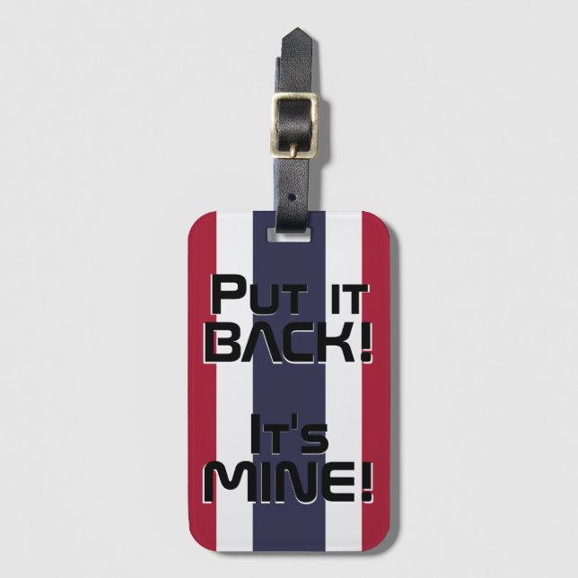 Thailand National Flagga Funny Patriotic Bagagebricka (Framsida vertikal)