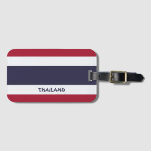 Thailand National Flagga Patriotic Bagagebricka