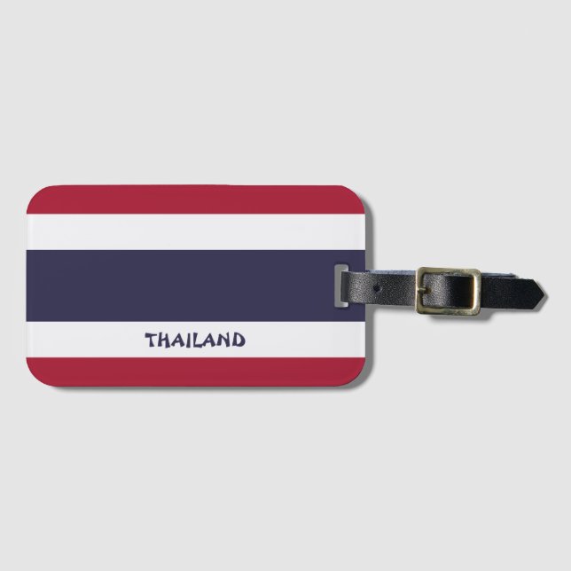 Thailand National Flagga Patriotic Bagagebricka (Framsida horisontal)
