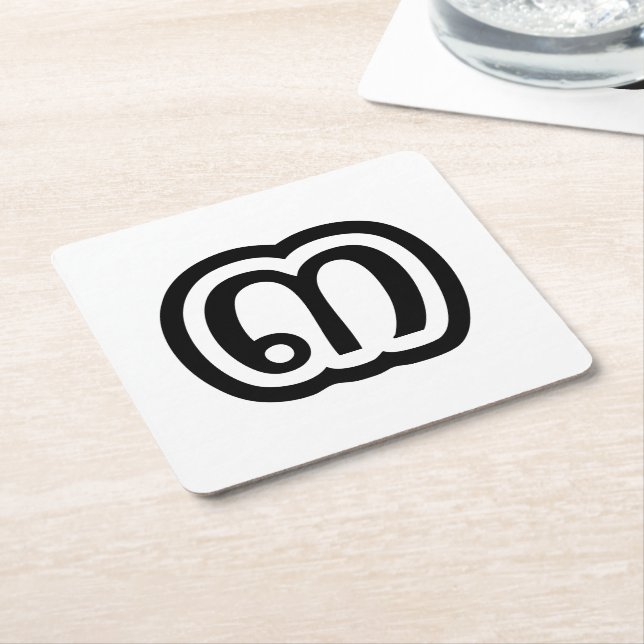 Thailand, nummer 3 / tre / ๓ (Sam) thailändska skr Underlägg Papper Kvadrat (Vinklad)