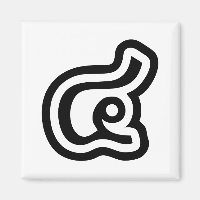 Thailand nummer 4 / fyra / ๔ (Se/Si) thailändskt s Magnet (Framsidan)