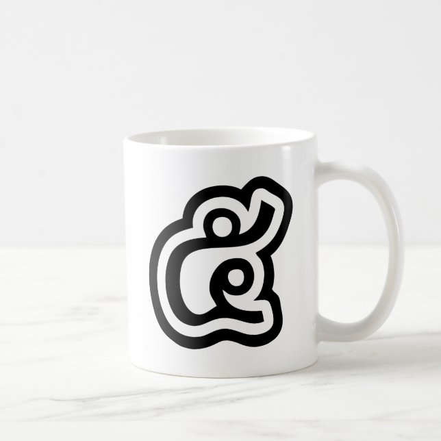 Thailand Nummer 5 / Fem / ๕ (Haa/Ha) Thai skrift Kaffemugg (Höger)