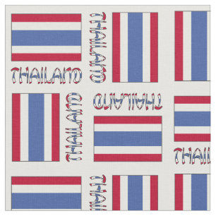 Thailand och thailändska Flagga Tyg