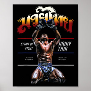 Thailand Original Muay Thai Kickboxning Poster