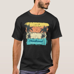 Thailand Palmträd svajande i vinden Strand Semeste T Shirt