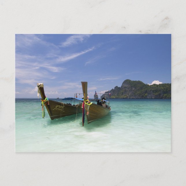 Thailand, Phi Phi Don-ön, Yong Kasem-stranden, Vykort (Framsida)